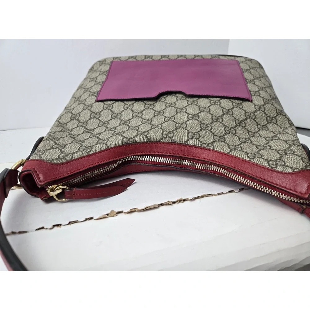 Gucci Hobo Supreme bag 41430 red brown pink - Picture 7 of 10